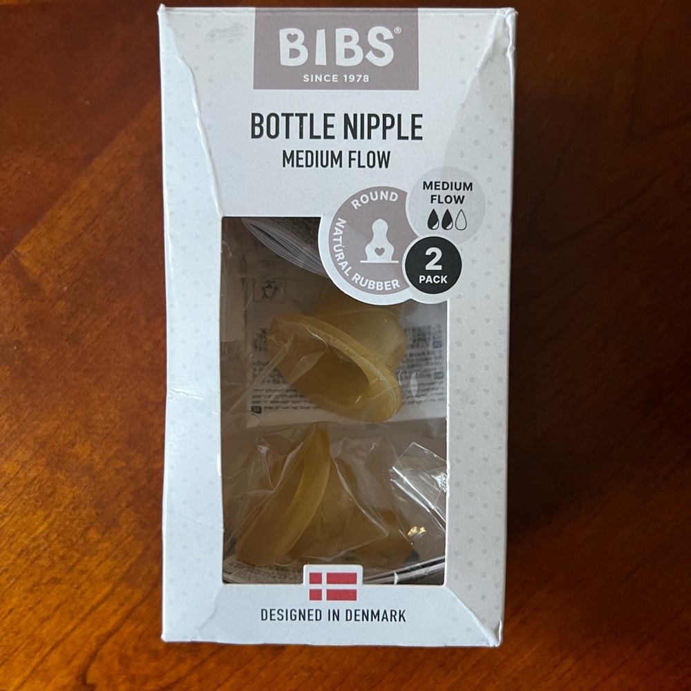 BIBS Medium Flow Bottle Nipple 2-Pack